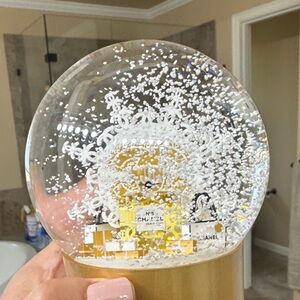 CHANEL Snow Globe with Gold and White Details